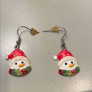 Cute Snowman Dangle Earrings